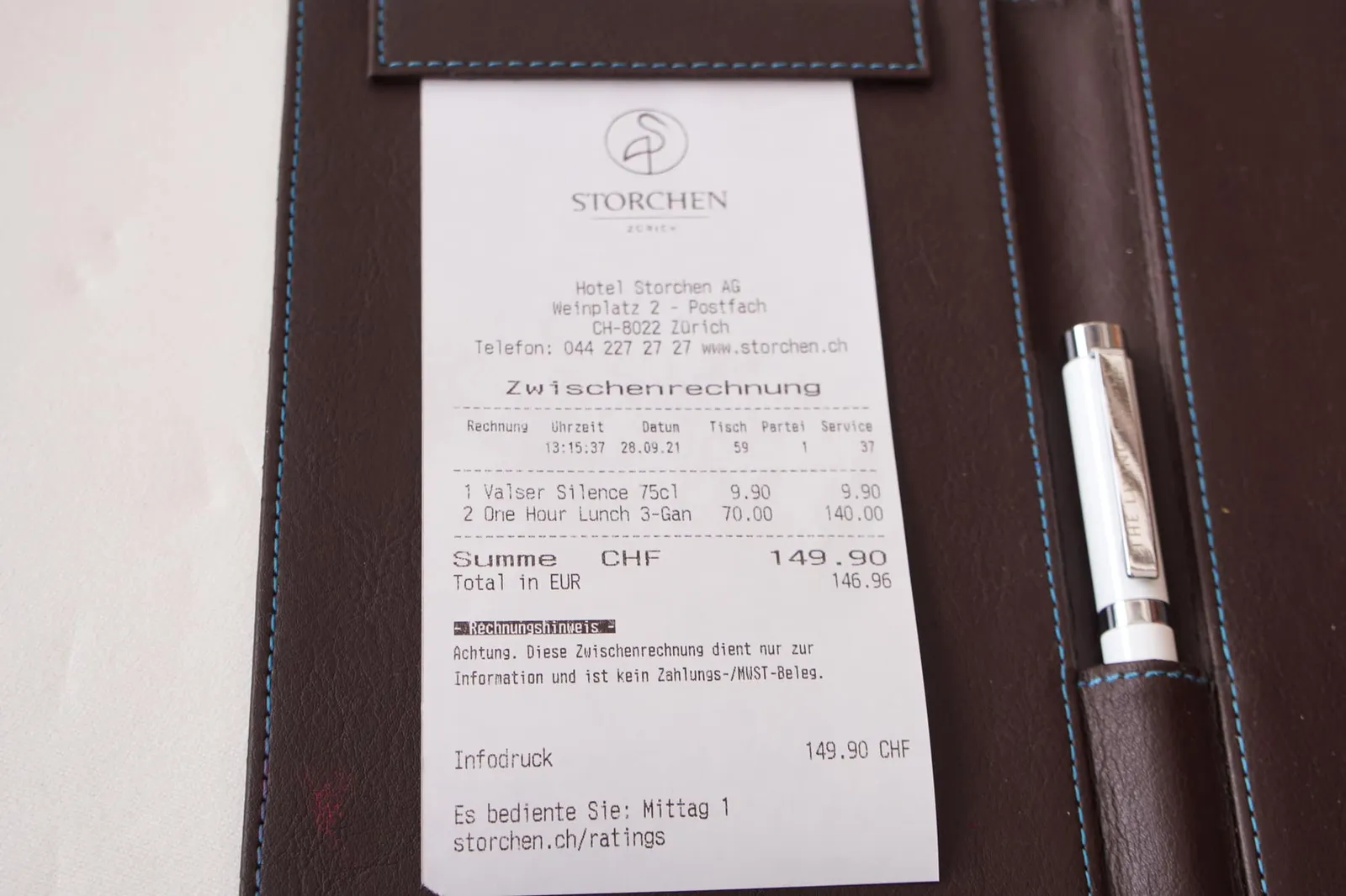💰 ราคา 149.90 CHF หรือประมาณ 5,500 บาท