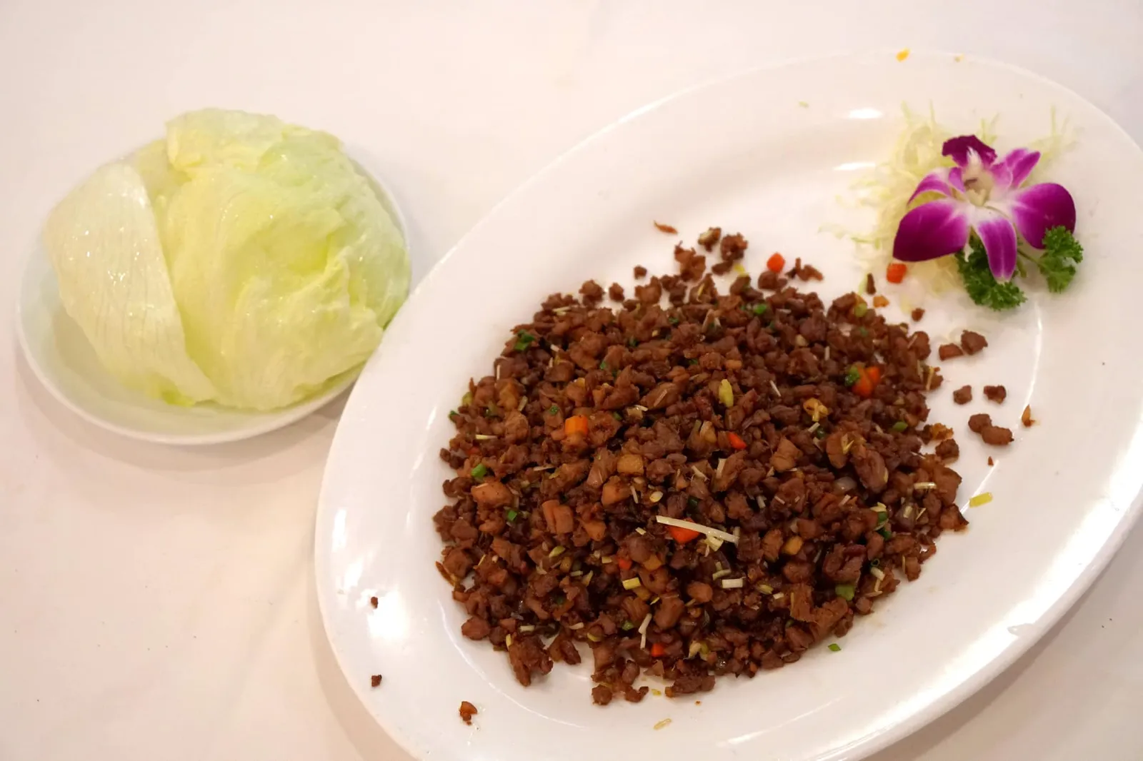 เมี่ยงเป็ด (2nd Course) Minced Duck Meat Wrapped w/ Lettuce Leaf สำหรับคอร์สที่สองเราเบือกทำเมี่ยงเป็ดแบบคบาสสิค (14/20)
