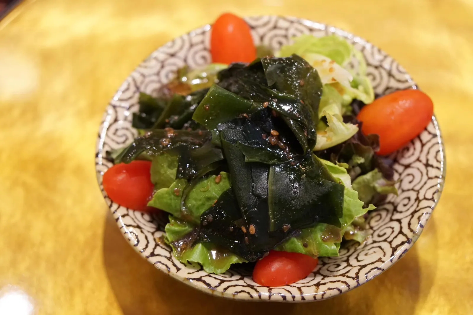 Lunch Set (980++) Japanese Salad สลัดผักต่างๆทอปด้วยสาหร่ายและน้ำสลัดรสหวานกลมกล่อม เป็นจานสลัดที่ทำให้คนไม่ชอบสลัดอย่างเราทานได้ แถมอร่อยด้วย (13/20)