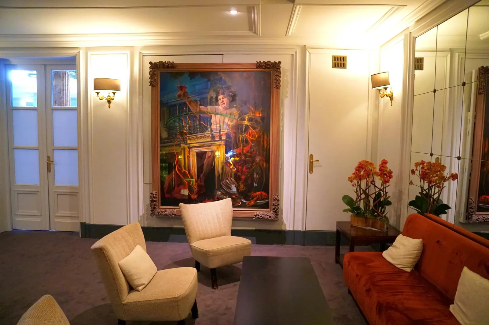 บริเวณห้องรับรองของ Pavillon Ledoyen