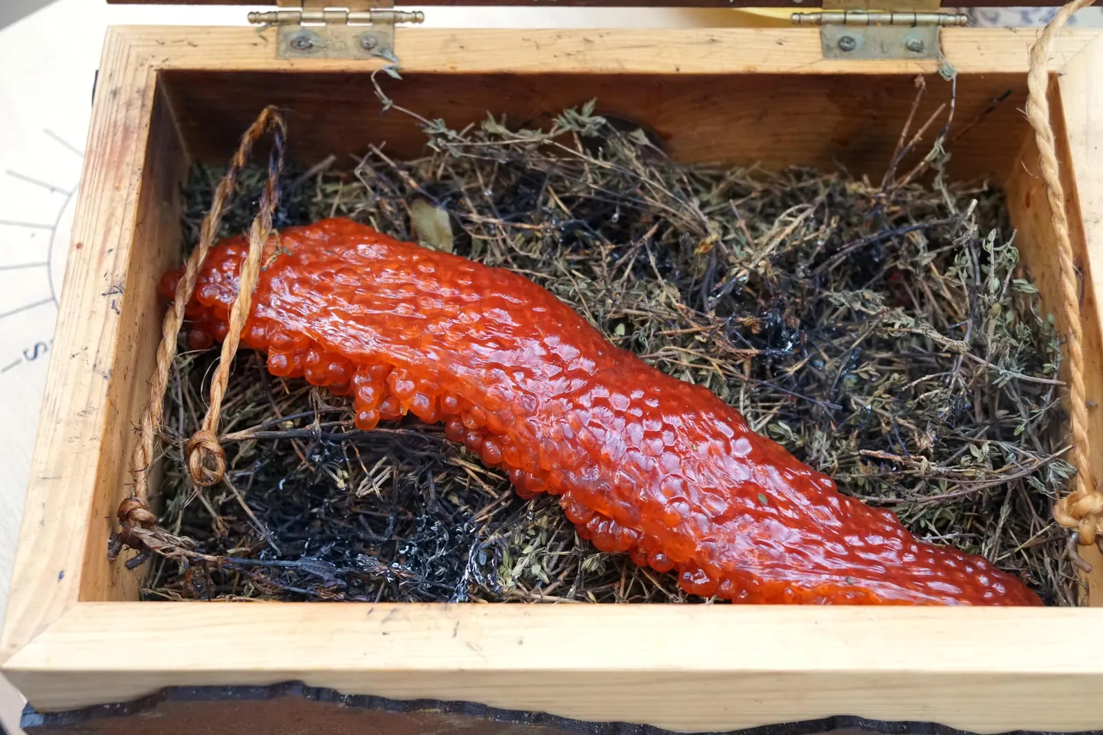 Smoked salmon roe อาหารคอร์สแรกในส่วนของ Green House เริ่มต้นด้วยไข่ปลาแซลมอนรมควันที่พนักงานนำไข่ปลาทั้งยวงเปิดให้เราได้ชมและลองสัมผัสกลิ่นหอมที่เกิดจากการรมควัน สุดยอดมากๆ (20+/20)