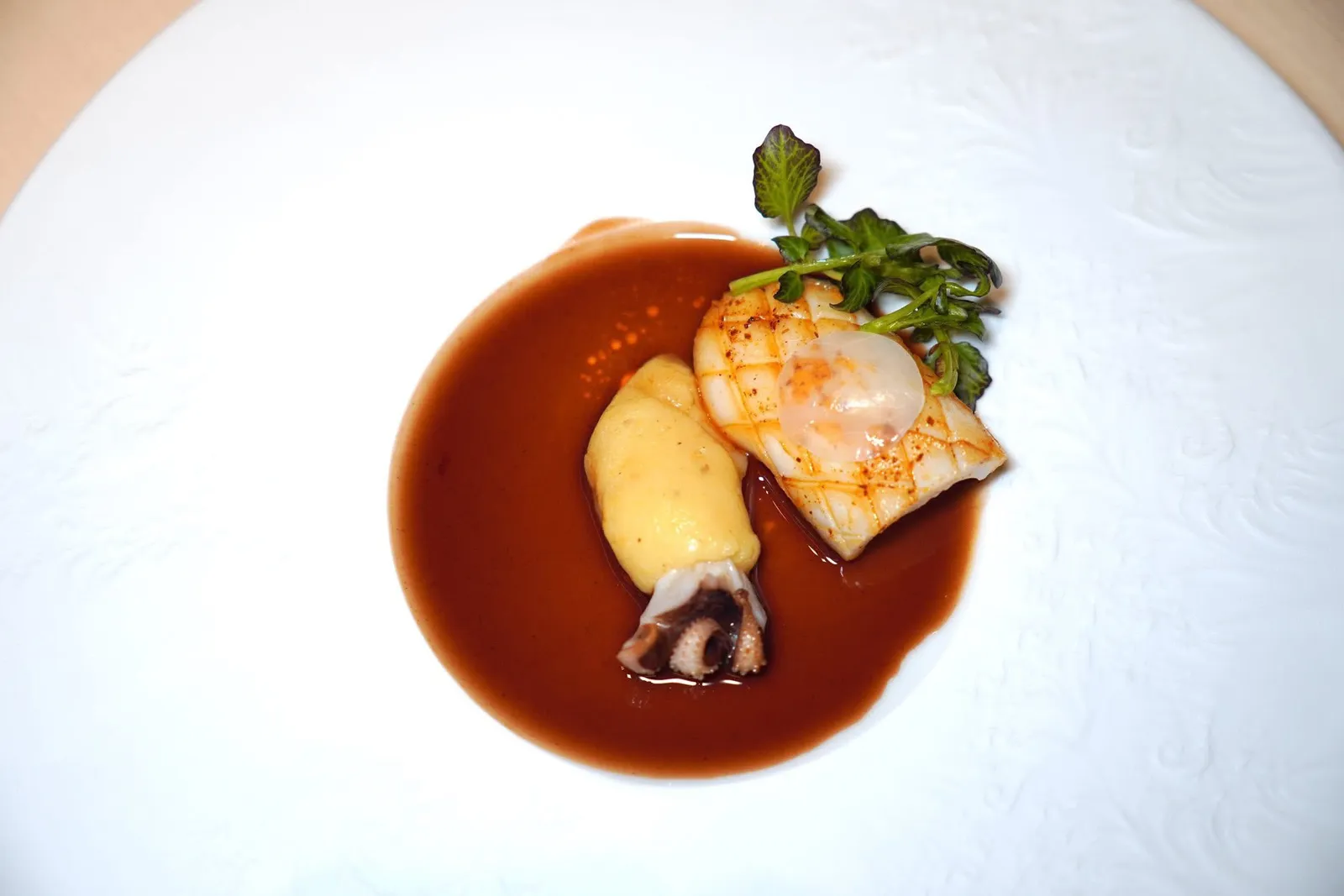Cuttlefish ”Diavola“ style(2015)ส่วนรอบ ๆ คือซอส Diavola รสชาติเข้มข้น (17/20)
