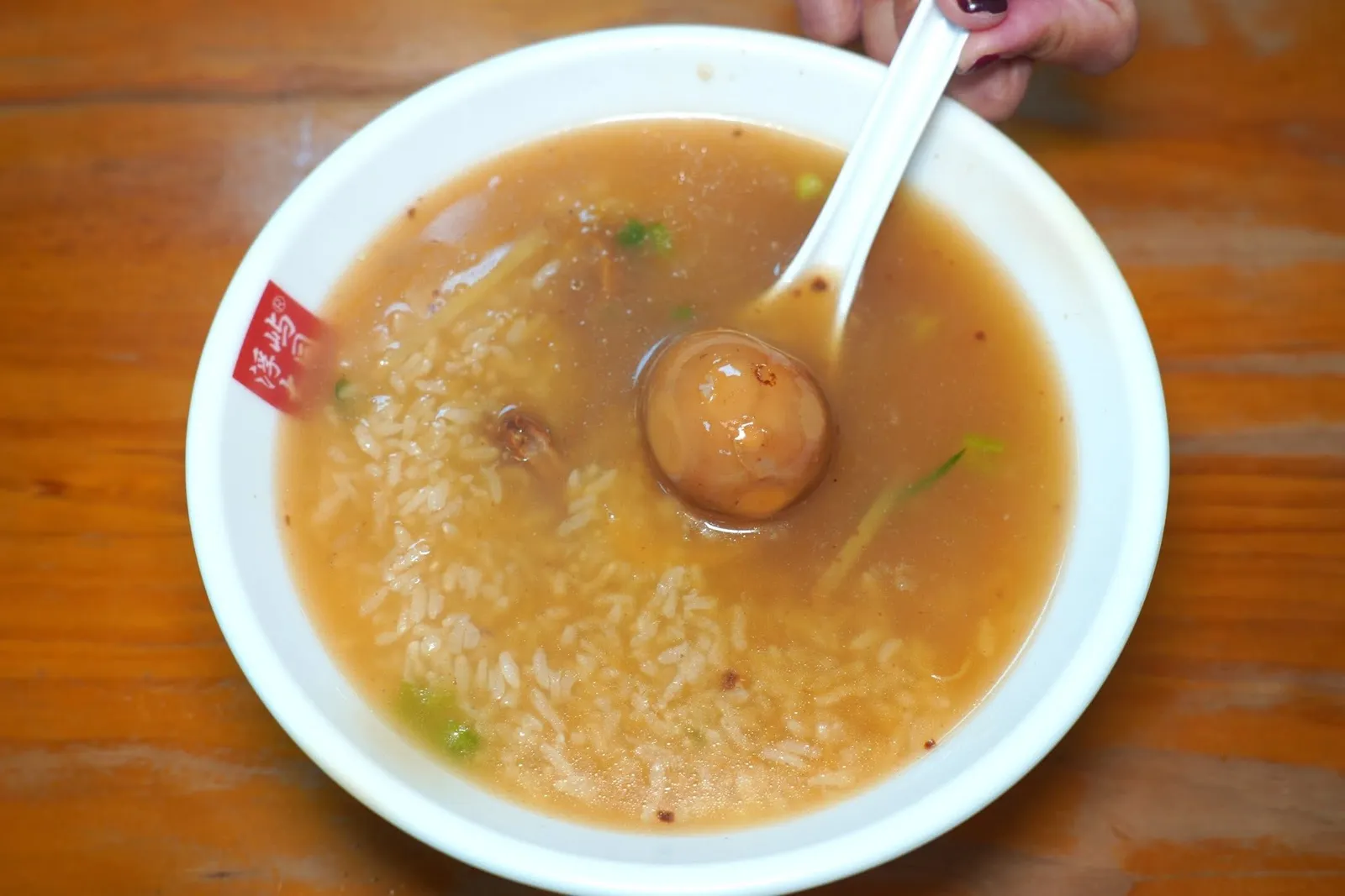 粥 (碗) (5 CNY)Porridge (Bowl)นอกจากนี้ลูกค้ายังสามารถเลือกเครื่องอื่น ๆ ใส่ลงไปในตามใจชอบ (15/20)