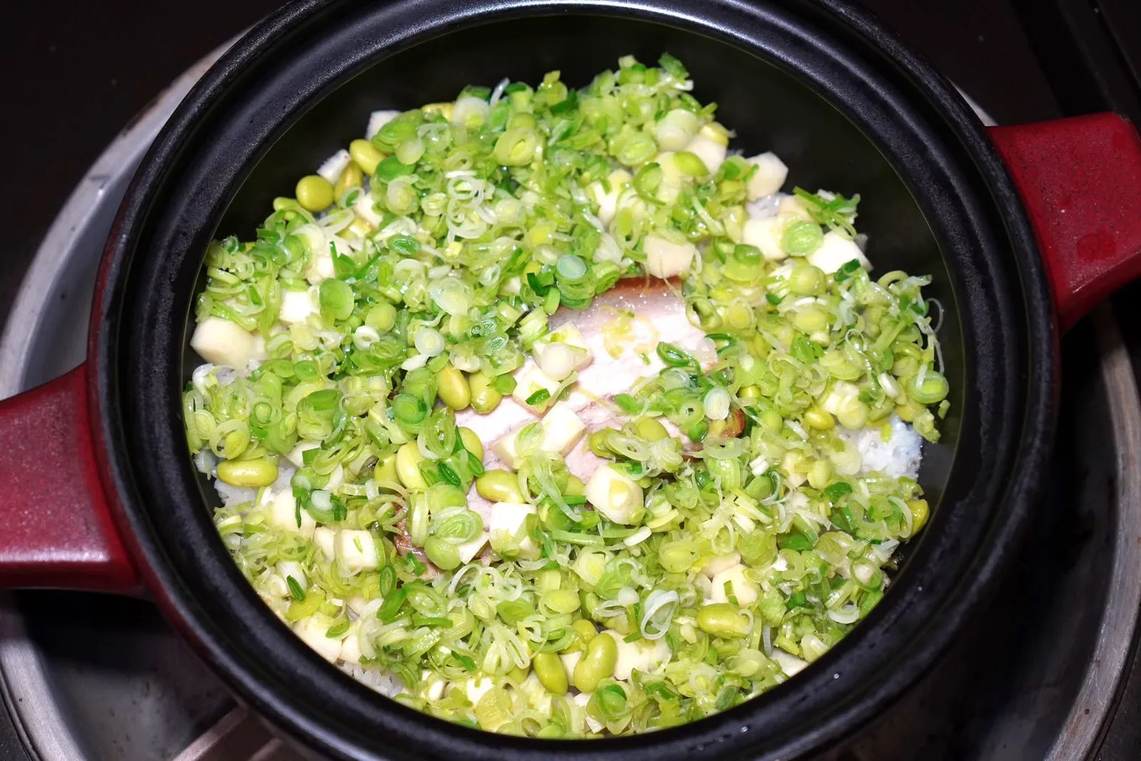 苏式重青焖肉锅饭 (小份) (98 CNY+)Steamed Rice with Pork and Garlic Leavesห้ามพลาดสุดยอดเมนูข้าวที่ได้รับคำยกย่องจาก Black Pearl Restaurant Guide ประจำปี 2025 เป็นเมนู Su-style Pot Rice ที่ได้รับแรงบันดาลใจจากเมนูเส้นหมี่ของนคร Suzhou (16/20)