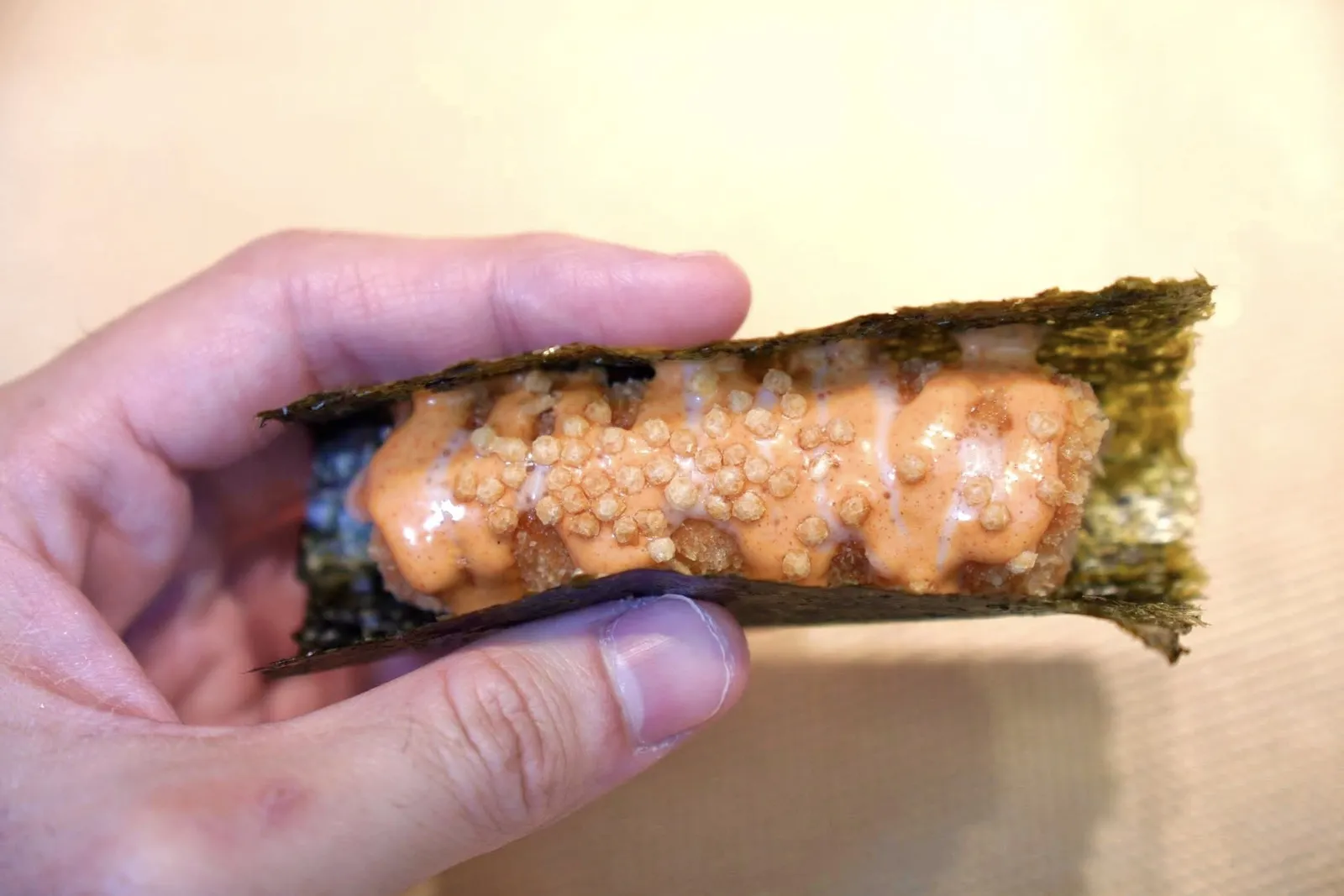 Salmon Spicy Mentaikoเมนูสเปเชี่ยลสำหรับลูกค้าที่จองมาจากฮังกรี้ฮับคือปลาแซมอนเสิร์ฟมากับซอสเมนไทโกะรสเผ็ด